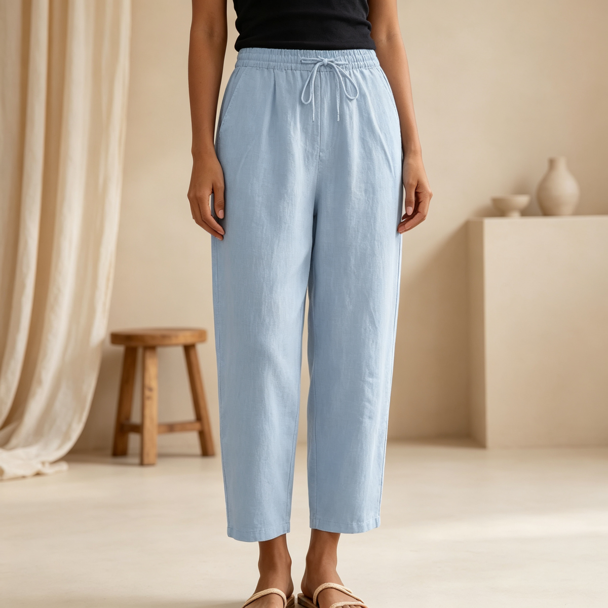 S-5XL 😍Poslední den akce - sleva 50 %💕Dámské ležérní kalhoty z bavlny a lnu-Z