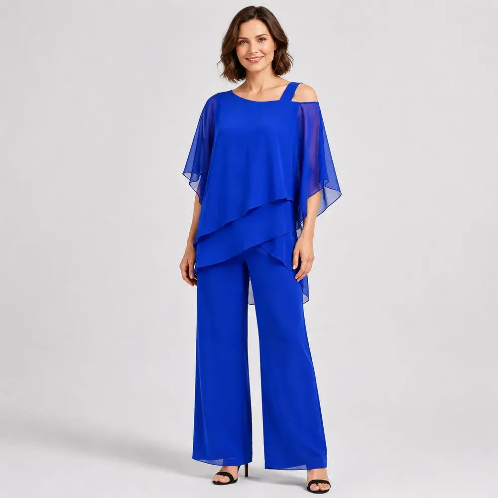 ⏳【Majica + hlače】⏰【50-120 KG】👚👖 Ženski dvodelni komplet: material, prijazen do kože, spuščena ramena ✅