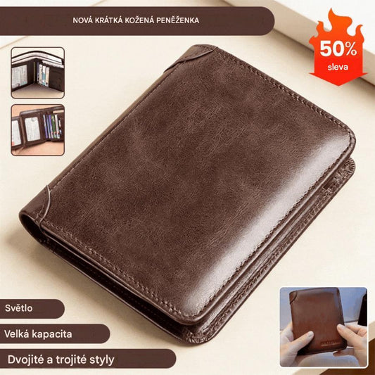 Doprava zdarma 👝✨ Pánská Peněženka s RFID Ochranou | Luxusní Tenká Peněženka | Velká Kapacita