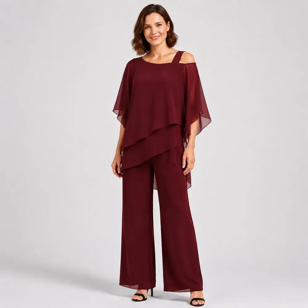 ⏳【Majica + hlače】⏰【50-120 KG】👚👖 Ženski dvodelni komplet: material, prijazen do kože, spuščena ramena ✅