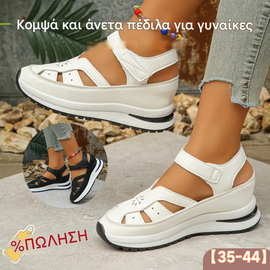 🌸【Μεγέθη 35-44】Άνετα γυναικεία σανδάλια με ανοιχτή μαλακή σόλα και τακούνι