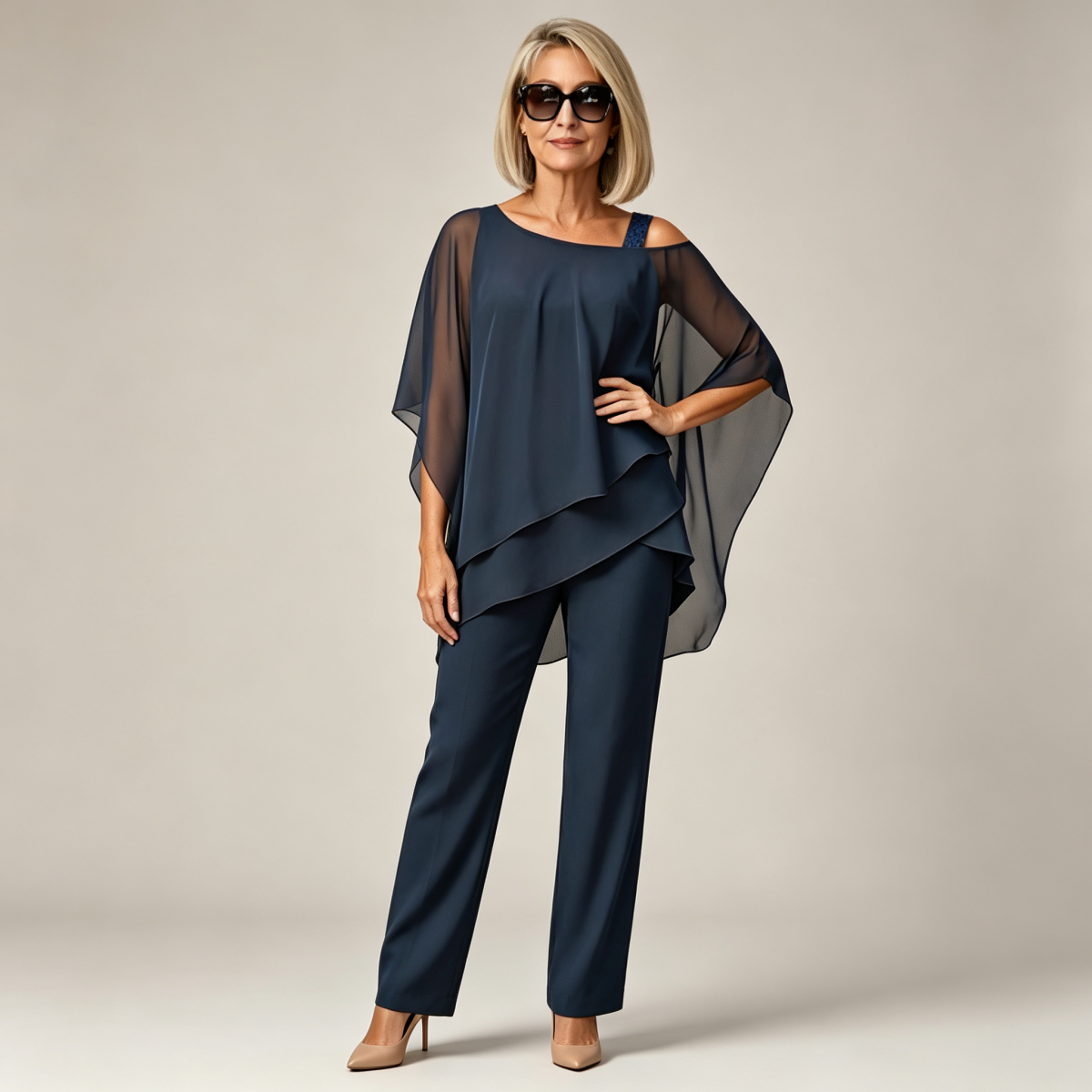 ⏳Časově omezená nabídka⏰【50-120KG】👚👖Dámská dvoudílná sada, šetrná k pokožce s odhalenými rameny✅【Top + kalhoty】