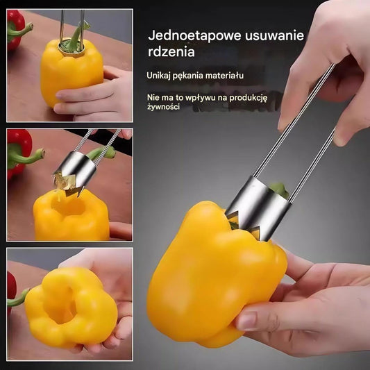 ✨【Kup jeden, a drugi dostaniesz gratis】✨Wielofunkcyjny drylownicowy wydrążacz do owoców i warzyw, materiał spożywczy do drylowania gorzkiej tykwy i jabłek, urządzenie kuchenne.