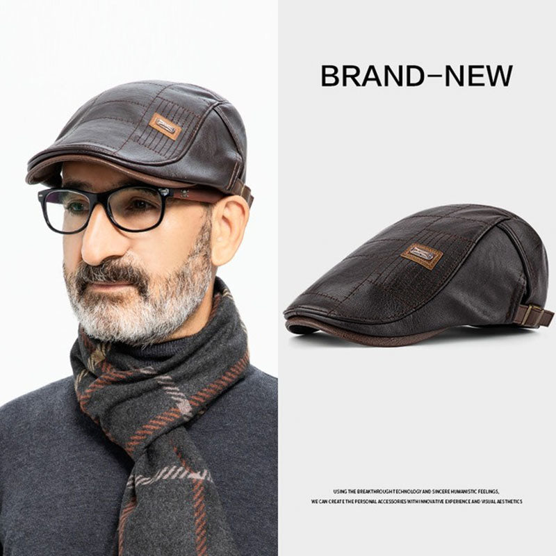 🧢🔥Muska vintage kožna beretka 