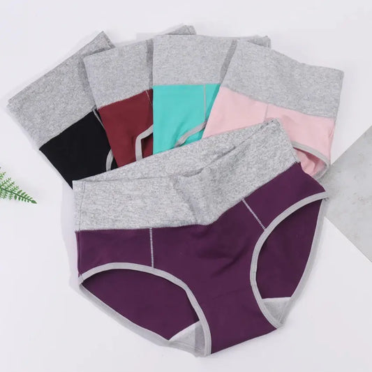 💟【45% OFF】【5 kusů】Antibakteriální spodní prádlo z čisté bavlny s vysokým pasem odvádějícím vlhkost