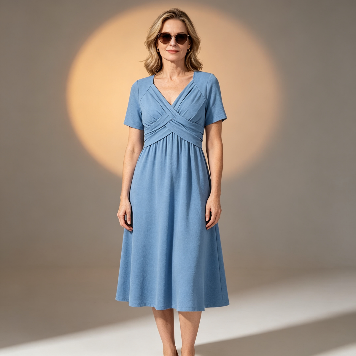 💟【50% OFF】【S-3XL】Ležérní šaty střední délky v čisté barvě