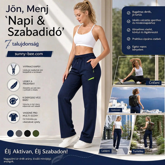 ⏳ Korlátozott ideig tartó ajánlat 🔥【XS-2XL】 Női, egyenes szabású cargo nadrág – Gumis derékrész; tökéletes munkához, utazáshoz és mindennapi viseletre 👖✨