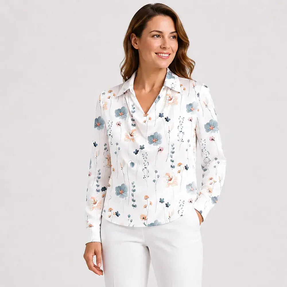 ✨【50% sleva po omezenou dobu】【S-3XL】【40-100 kg】Elegantní dámská košile s potiskem a límcem