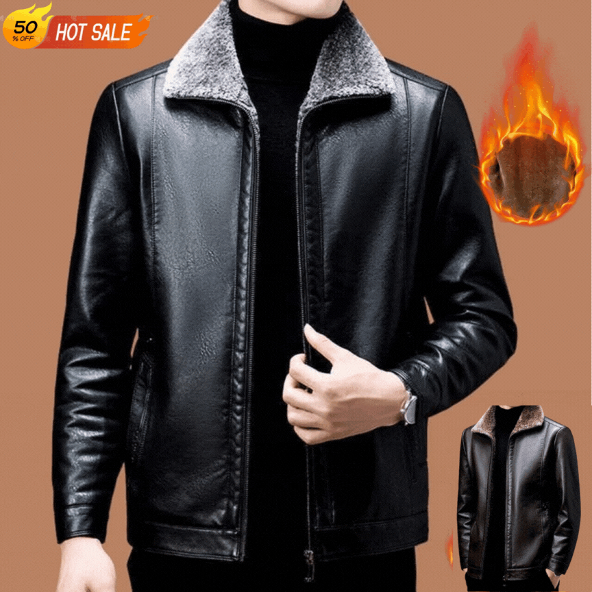 🔥🧥【Tallas M-3XL】🖤 Chaqueta de invierno para hombre 2025 en suave piel de oveja gruesa, estilo casual.