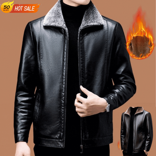 🔥🧥【Tallas M-3XL】🖤 Chaqueta de invierno para hombre 2025 en suave piel de oveja gruesa, estilo casual.