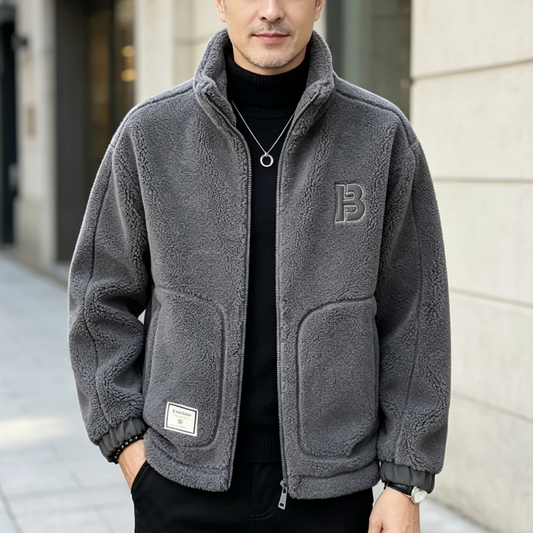 【L-6XL】Zimní fleecová bunda, bavlněná bunda, zesílená bavlněná bunda z jehněčí vlny, teplá bunda