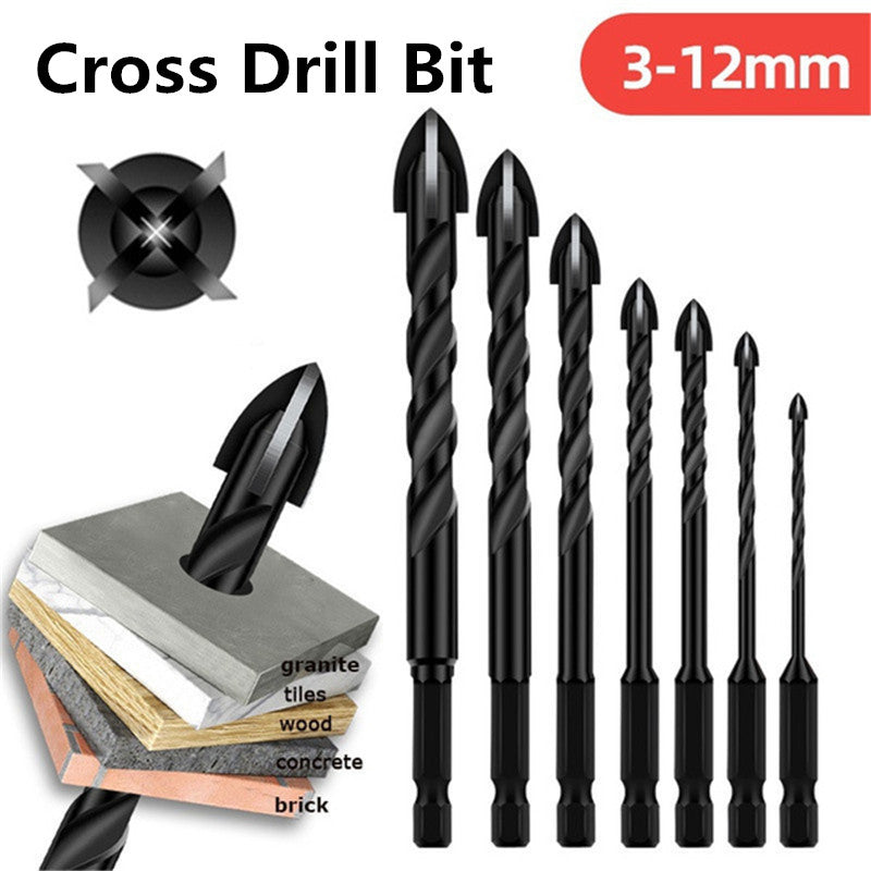 🔥【7 unidades / 3–12 mm】Brocas de aleación para cerámica con vástago hexagonal antideslizante ✅Para perforar láminas de vidrio ✅Azulejos ✅Materiales de vidrio/aleación