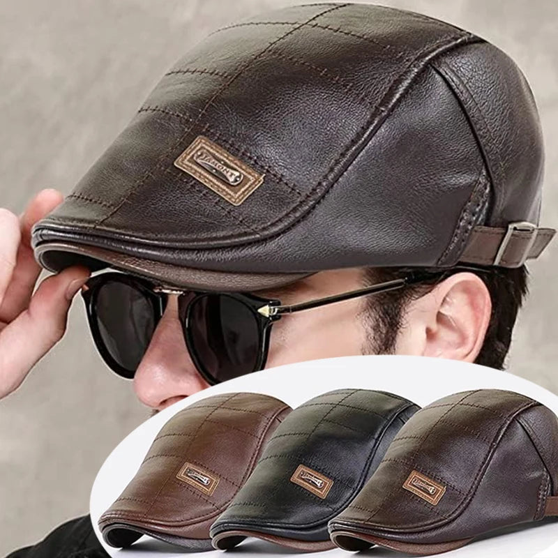 🧢🔥Muska vintage kožna beretka 