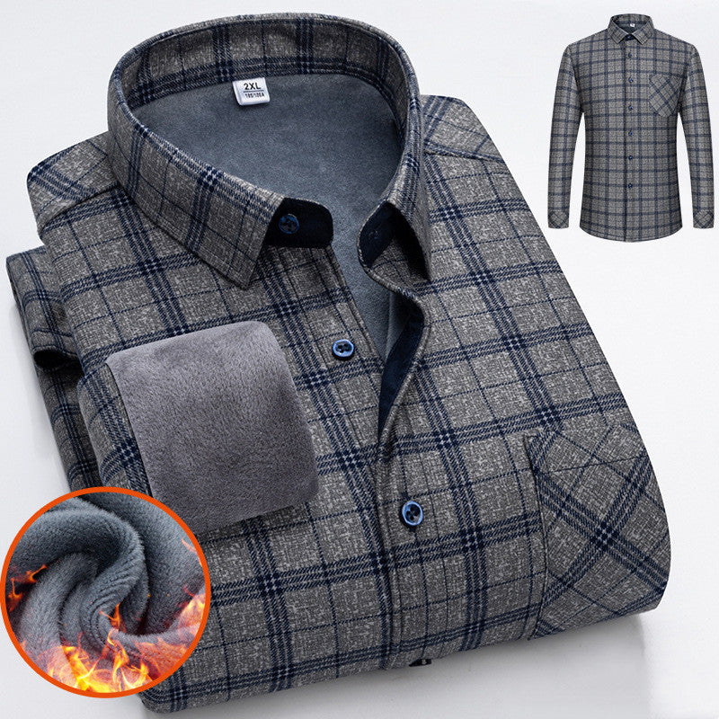 🔥👔【Veľkosti L-5XL】Teplá firemná blúza s dlhými rukávmi pre pôsmiorný a zimný obdobia