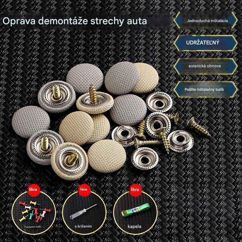 🔥 30 opravných klipov na strop auta vrátane matíc a držiakov nitov (vrátane montážnej sady + skrutkovača + utierky)