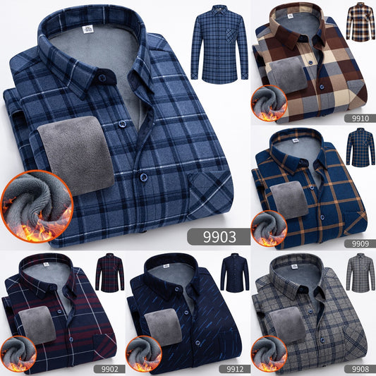 🔥👔【Veľkosti L-5XL】Teplá firemná blúza s dlhými rukávmi pre pôsmiorný a zimný obdobia