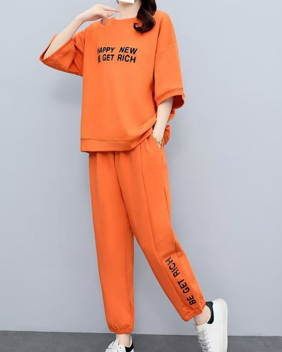 [M-4XL] Sportski set [Majica + Hlače] Udobna ženska odjeća 