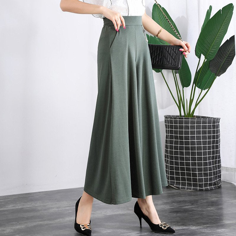 💞【M-5XL】Dámské letní kalhoty volného střihu pro větší velikosti – kalhoty Ice Silk