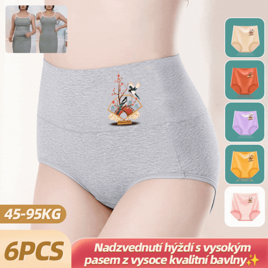 💖 sleva 50 % -6 ks v balení｜Nejlepší bavlněné dámské kalhotky, Měkké, prodyšné a pohodlné každý den