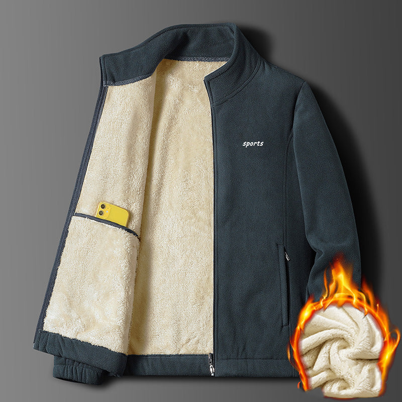 【M-5XL】Νέο φθινοπωρινό και χειμερινό ανδρικό παχύρρευστο βελούδινο σακάκι αρνιού για το φθινόπωρο και το χειμώνα