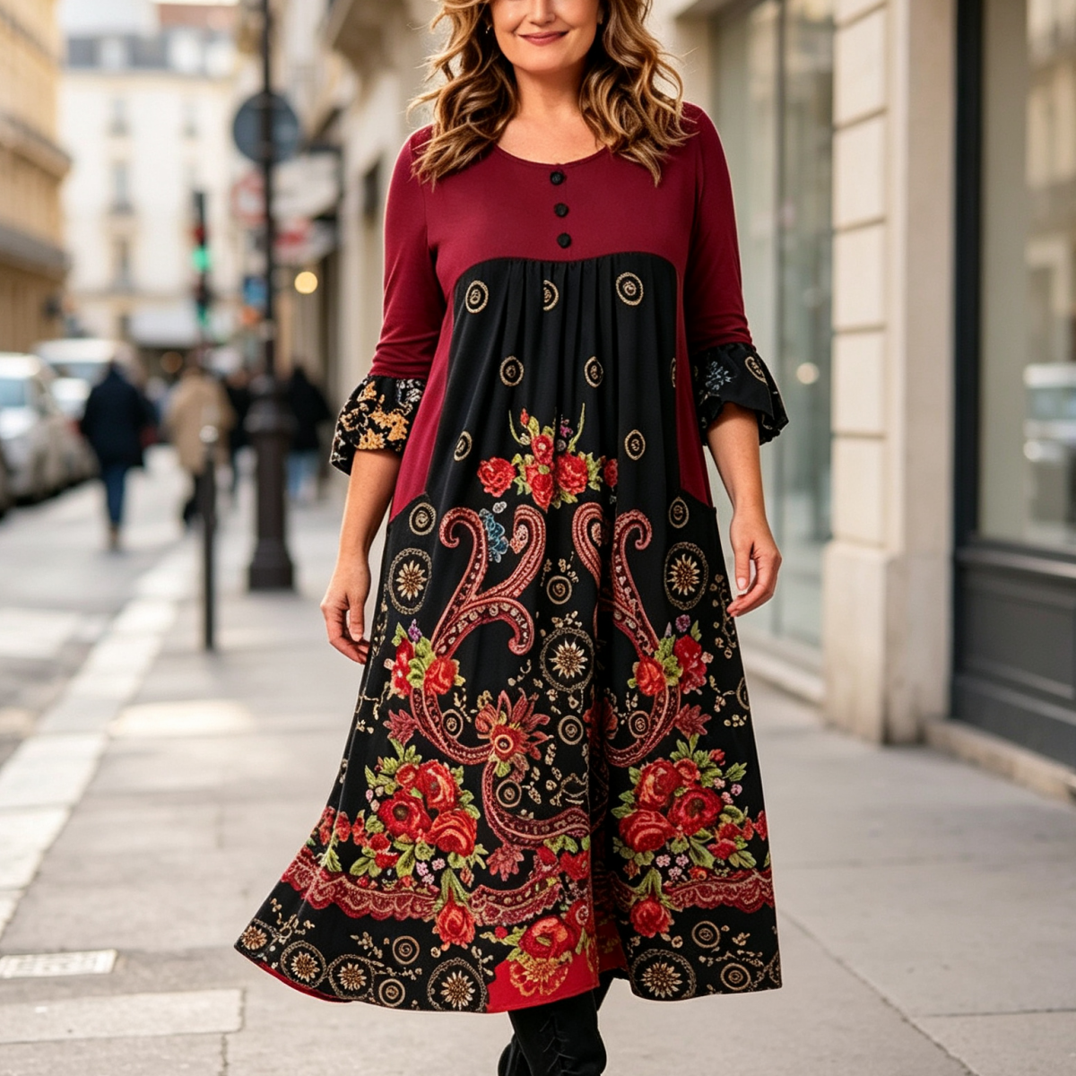 【S-5XL】👗 Nové dámské ležérní šaty s dlouhým rukávem ve vintage stylu