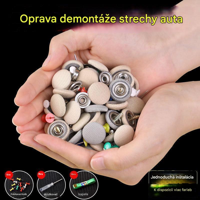 🔥 30 opravných klipov na strop auta vrátane matíc a držiakov nitov (vrátane montážnej sady + skrutkovača + utierky)