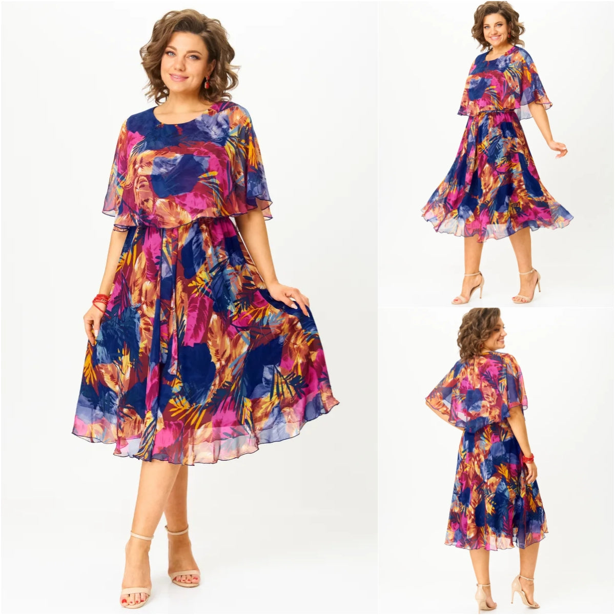 😎💃Nové letné produkty💥【S-5XL】Šifónové voľné šaty nadmernej veľkosti | Pohodlné a priedušné, veľmi vhodné na leto