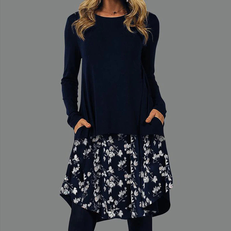 Nová móda podzimu 2025 a elegantní retro tištěné dámské šaty A-line [S-5XL]