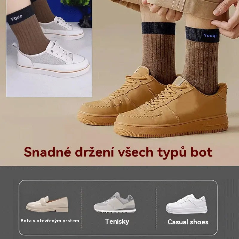 ❤️【1 sada】10 páry za 570Kč🧦Pánské hřejivé a zápach odpuzující ponožky - odvádějí pot a jsou prodyšné, udržují nohy v suchu a pohodlí