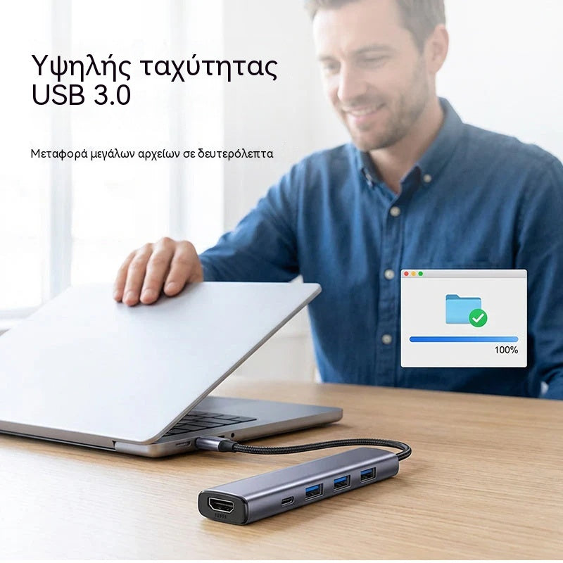 Αγοράστε 1 Πάρτε 1 Δωρεάν 🔌✨ Φορητός διανομέας USB-C 5 σε 1 με έξοδο HDMI 4K 🎥💻