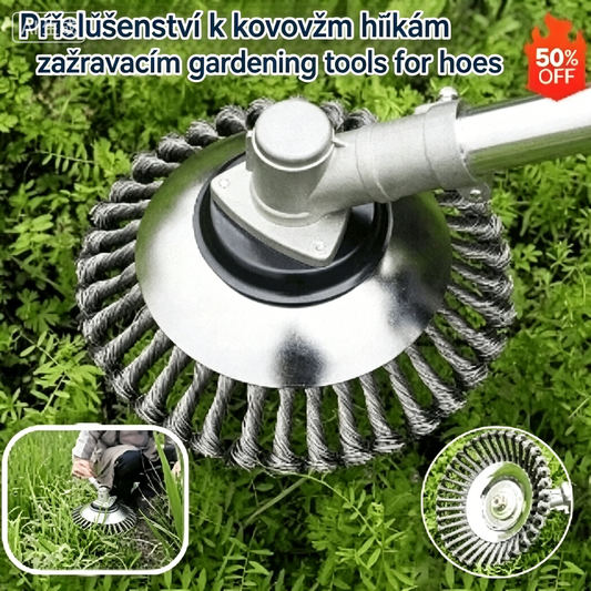 🍀 【8 palců, 20cm】Ocelový kartáč na plevel