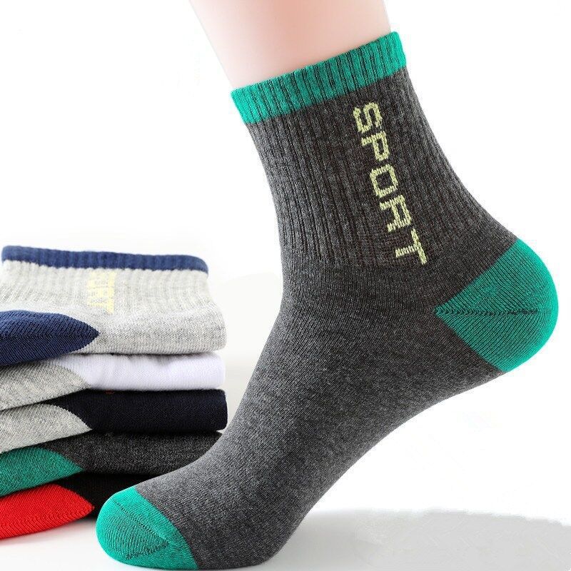 🧦Kupte 5 kusů a získejte 5 kusů zdarma【10 párů】Prodyšné, odolné vůči zápachu a absorbující pot sportovní ponožky pro muže