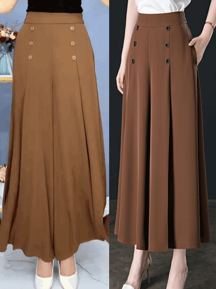 🔥【49% OFF】💖【M-5XL】 2026 jarní a letní dámská sukně s vysokým pasem a širokými nohami