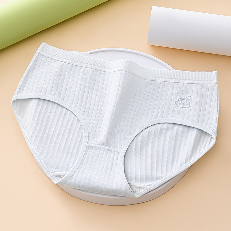 (7 ks)- Dámske jednoduché a pokročilé antibakteriálne spodné prádlo s vysokým pásom, vhodné pre ženy s hmotnosťou