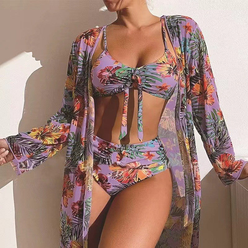 👙☀️【S-2XL】 Nová trojdielna súprava šatkových plaviek 2025