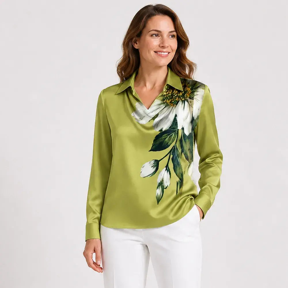 ✨【50% sleva po omezenou dobu】【S-3XL】【40-100 kg】Elegantní dámská košile s potiskem a límcem