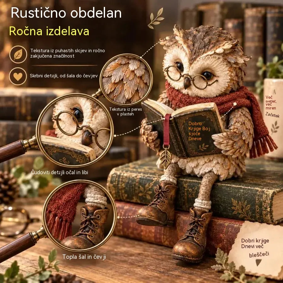 Časovno omejena ponudba!  Čudovita figurica bralne sove