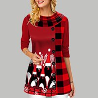 🔥【S-5XL】Коледа, топла, памучна, с дълъг ръкав, удобна, ежедневна, с щампа