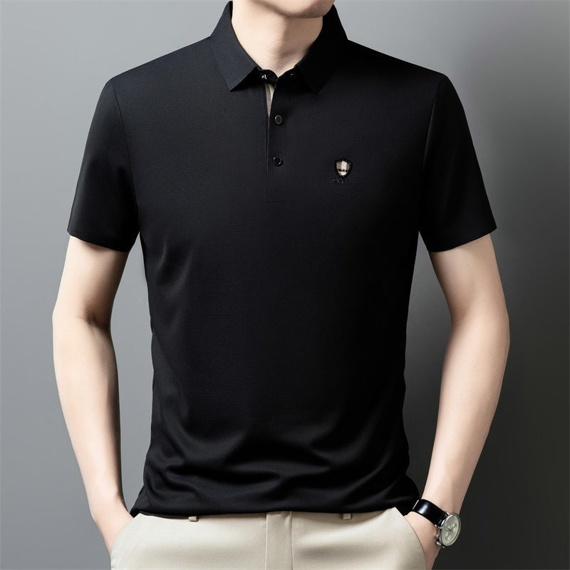 ⏳ Časově omezená nabídka【M-4XL】2026 Hedvábné ležérní polo triko s polovičními rukávy