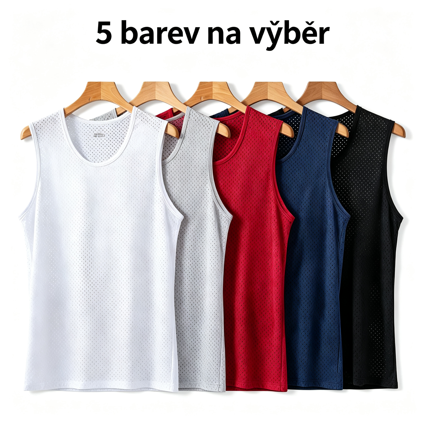 👕【Třídílná sada】Prodyšné Síťované Funkční Tílko | Rychleschnoucí Letní Fitness Tílko