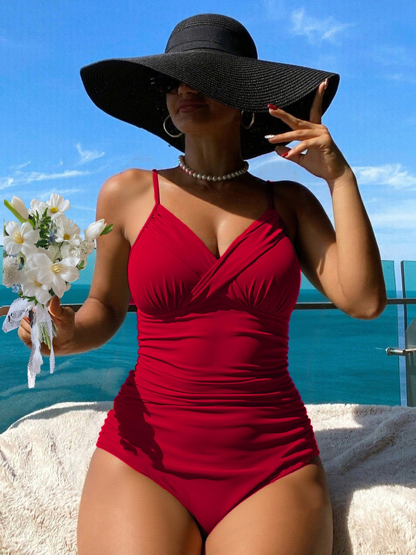 ✨Doprava zdarma 👙【S-2XL】Pohodlné dvoudílné plavky s potiskem a mašlemi