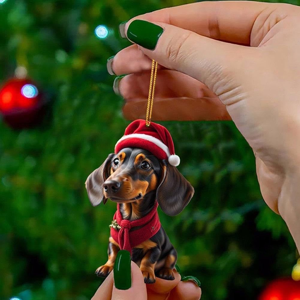 🎄【9 kusov】🐕 Vianočné ozdoby na stromček v tvare šteniatok