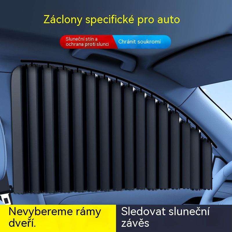 【Sada 4 kusů】660Kč, Auto závěsy s posuvnou kolejnicí | UV ochrana a tepelná izolace