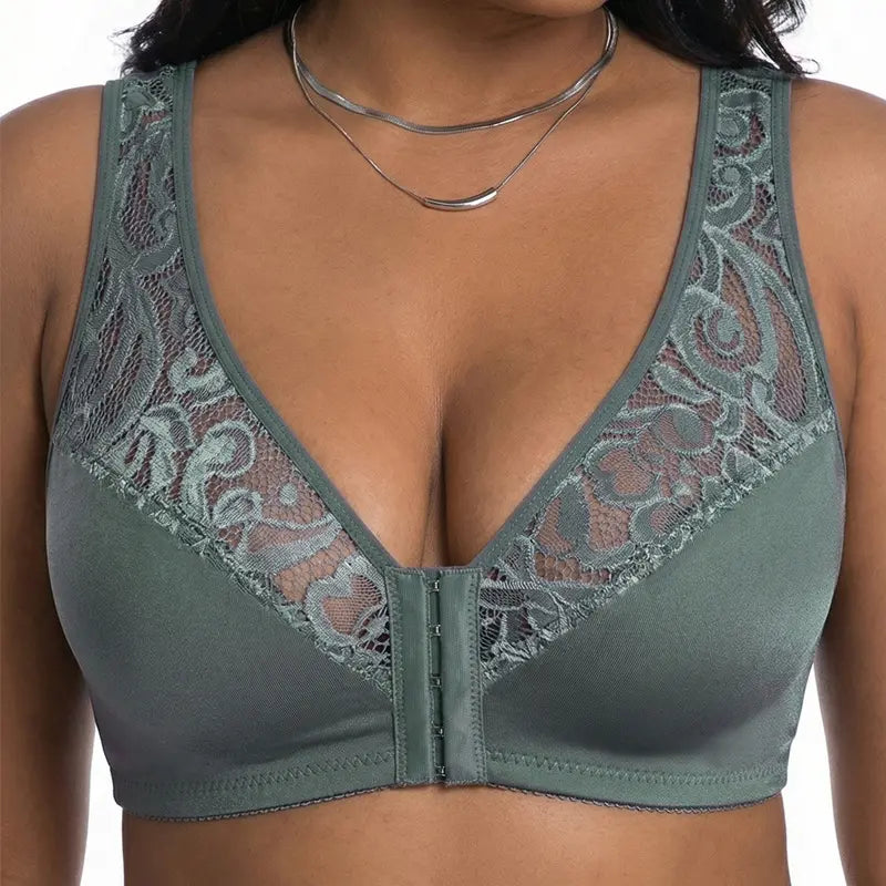 💕 Poslední den – 50% sleva【3dílná sada】【L–4XL】😍 plus size push-up prodyšná podprsenka bez kostic, bezšvový design s předním zapínáním，Platba na dobírku