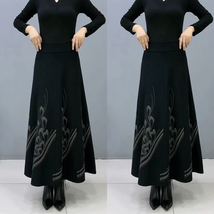 👗🎀【S-3XL】Elegantní midi sukně s vysokým pasem na podzim/zimu pro dámy