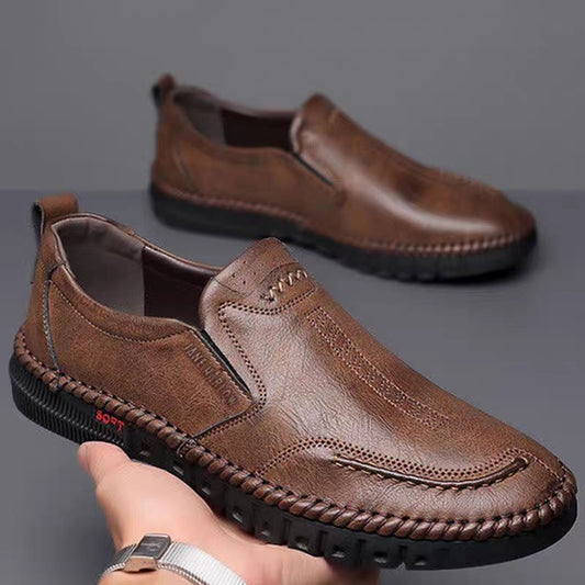 🔥👞【39-44】Nove muške ležerne kožne cipele iz 2025. s mekim potplatom, protuklizne, mekane i prozračne 