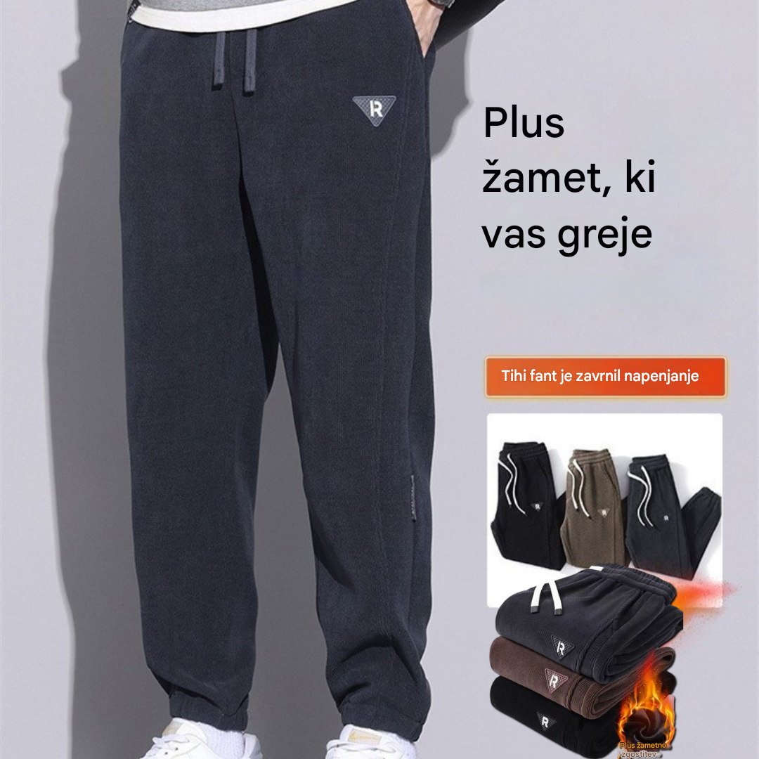 🔥🔥【M-5XL】🖤Nove zimske hlače za moške, plus žametne in debele žametne hlače, tople in ležerne moške hlače