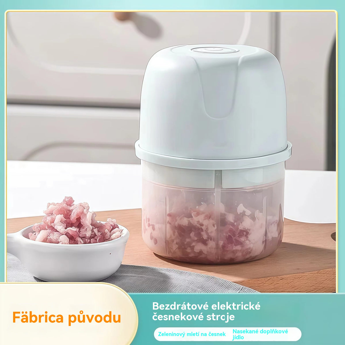 🎅Elektrický sekáček na česnek, přenosný mini sekáček na zeleninu