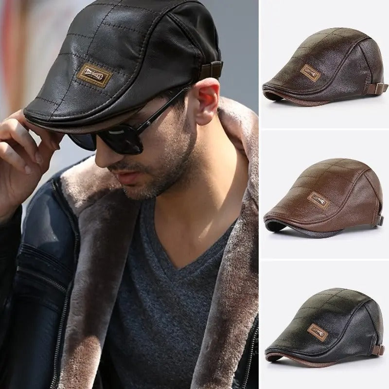 🧢🔥Muska vintage kožna beretka 