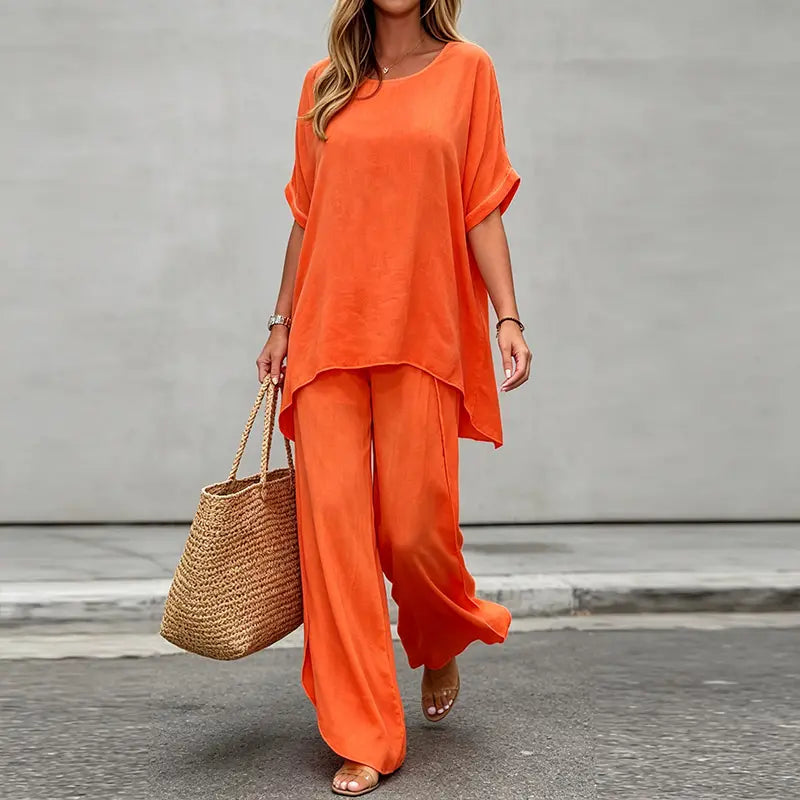 💃💃【S-5XL】 Dámský plus velikost ležérní komplet 2026 【Top + hlače】